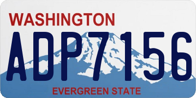 WA license plate ADP7156