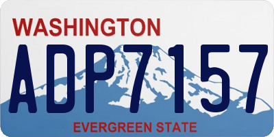 WA license plate ADP7157
