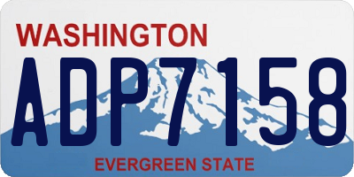 WA license plate ADP7158