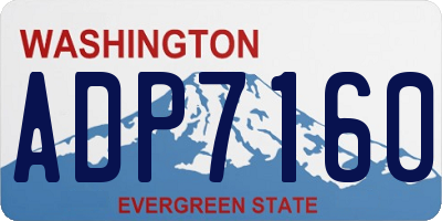 WA license plate ADP7160