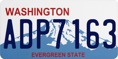 WA license plate ADP7163