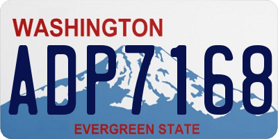 WA license plate ADP7168
