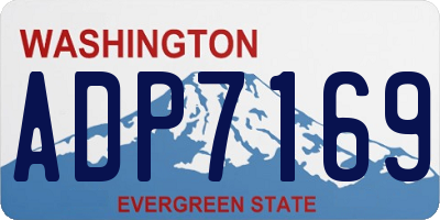 WA license plate ADP7169