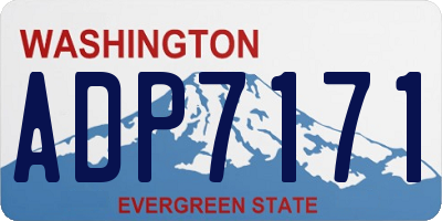 WA license plate ADP7171