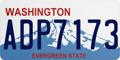 WA license plate ADP7173