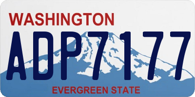 WA license plate ADP7177