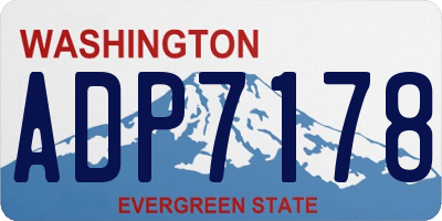 WA license plate ADP7178