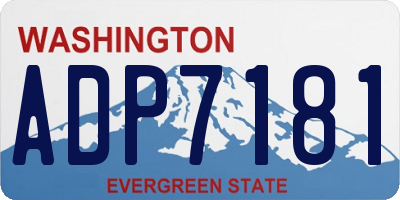 WA license plate ADP7181