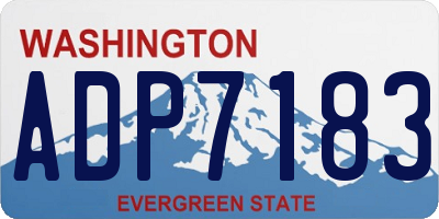 WA license plate ADP7183