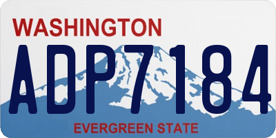 WA license plate ADP7184