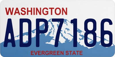 WA license plate ADP7186