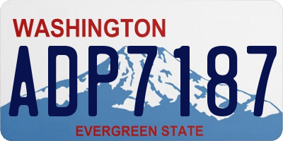 WA license plate ADP7187