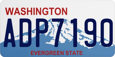 WA license plate ADP7190