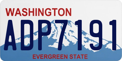 WA license plate ADP7191