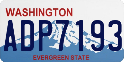 WA license plate ADP7193