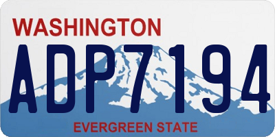 WA license plate ADP7194