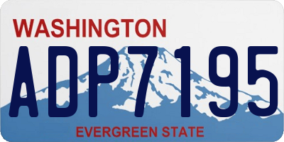 WA license plate ADP7195