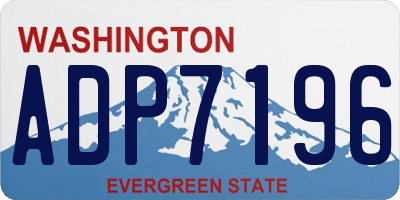 WA license plate ADP7196