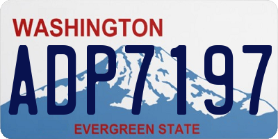 WA license plate ADP7197