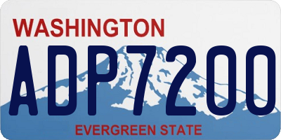 WA license plate ADP7200
