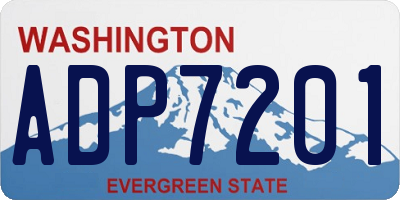 WA license plate ADP7201