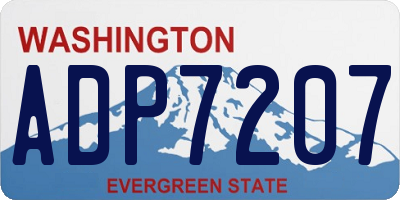 WA license plate ADP7207