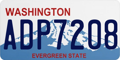 WA license plate ADP7208