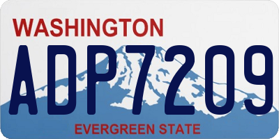 WA license plate ADP7209