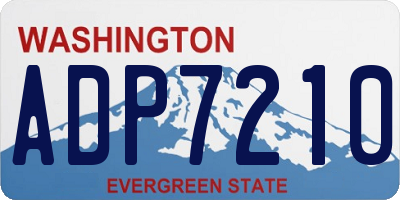 WA license plate ADP7210