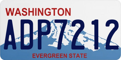 WA license plate ADP7212