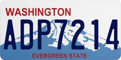 WA license plate ADP7214