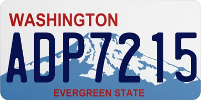 WA license plate ADP7215