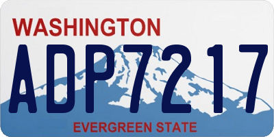 WA license plate ADP7217