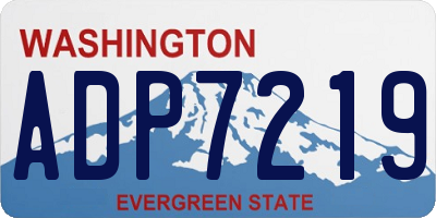 WA license plate ADP7219