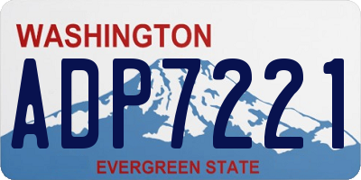 WA license plate ADP7221