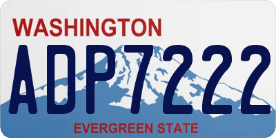 WA license plate ADP7222