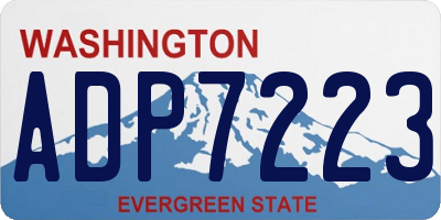 WA license plate ADP7223