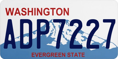 WA license plate ADP7227