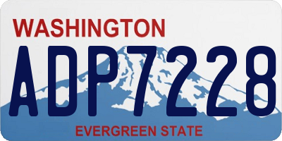 WA license plate ADP7228