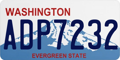 WA license plate ADP7232
