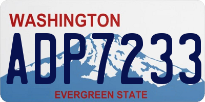 WA license plate ADP7233
