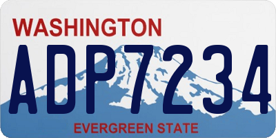 WA license plate ADP7234