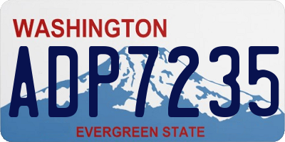 WA license plate ADP7235