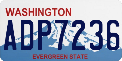 WA license plate ADP7236
