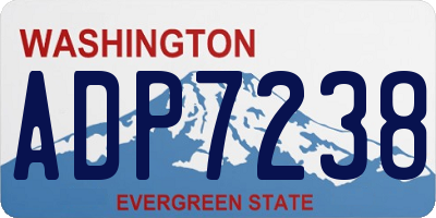 WA license plate ADP7238