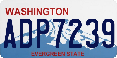 WA license plate ADP7239
