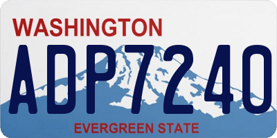 WA license plate ADP7240