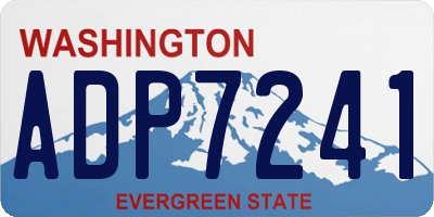 WA license plate ADP7241