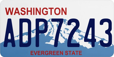 WA license plate ADP7243