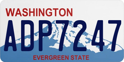 WA license plate ADP7247